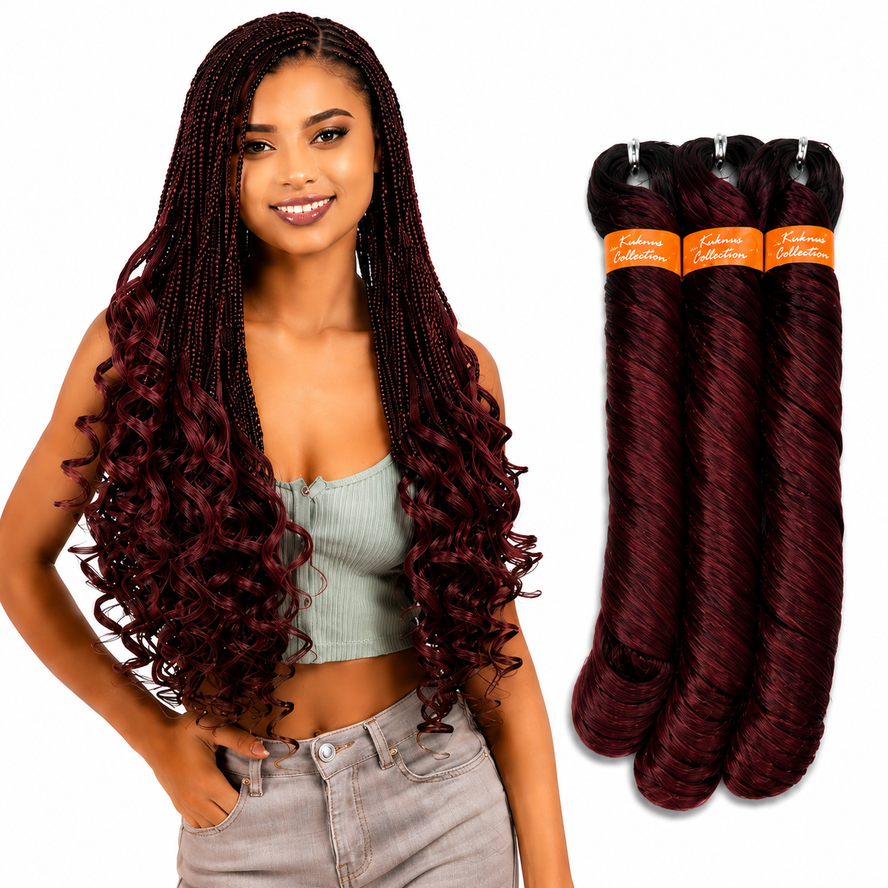 Kuknus Synthetic 3x French Curl Bulk 22"