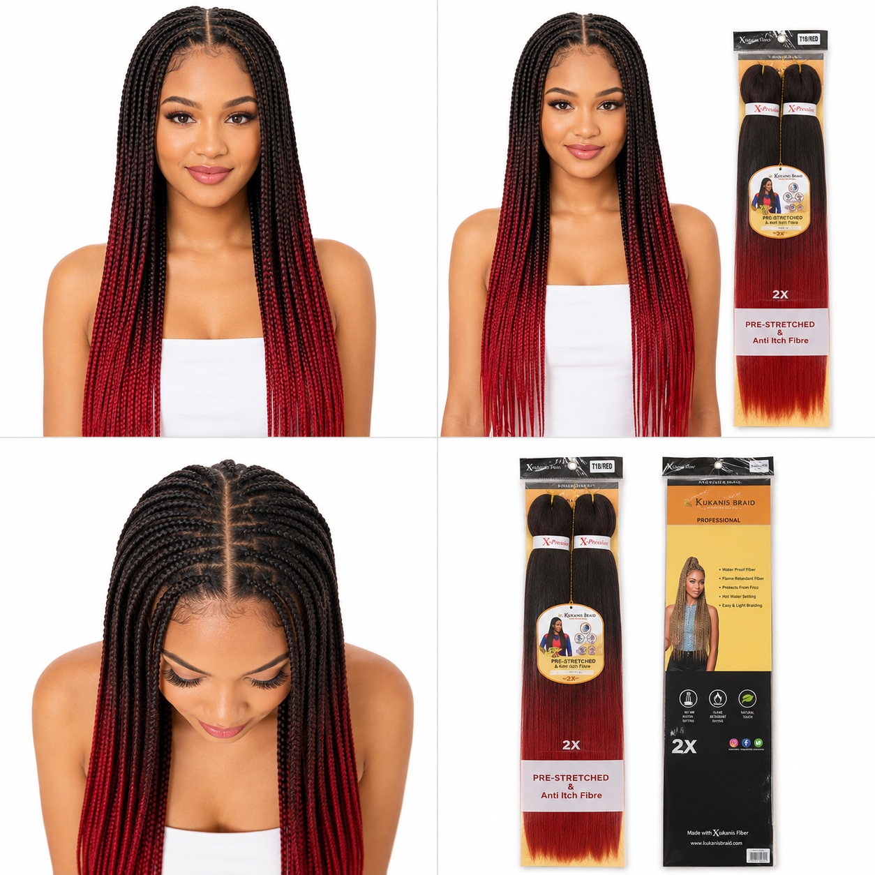 Kuknus Braids 2x Value Pack Pre-Stretched 26"