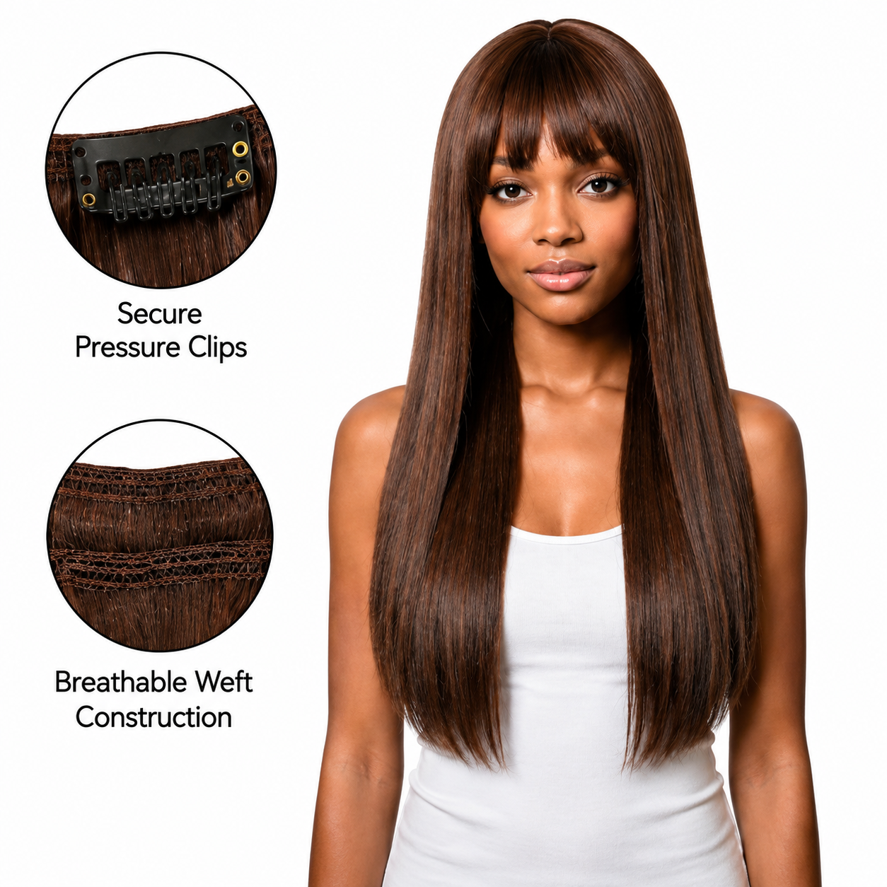 Sleek Synthetic Fashion Idol 101 Clip-In Hair Extensions 18"