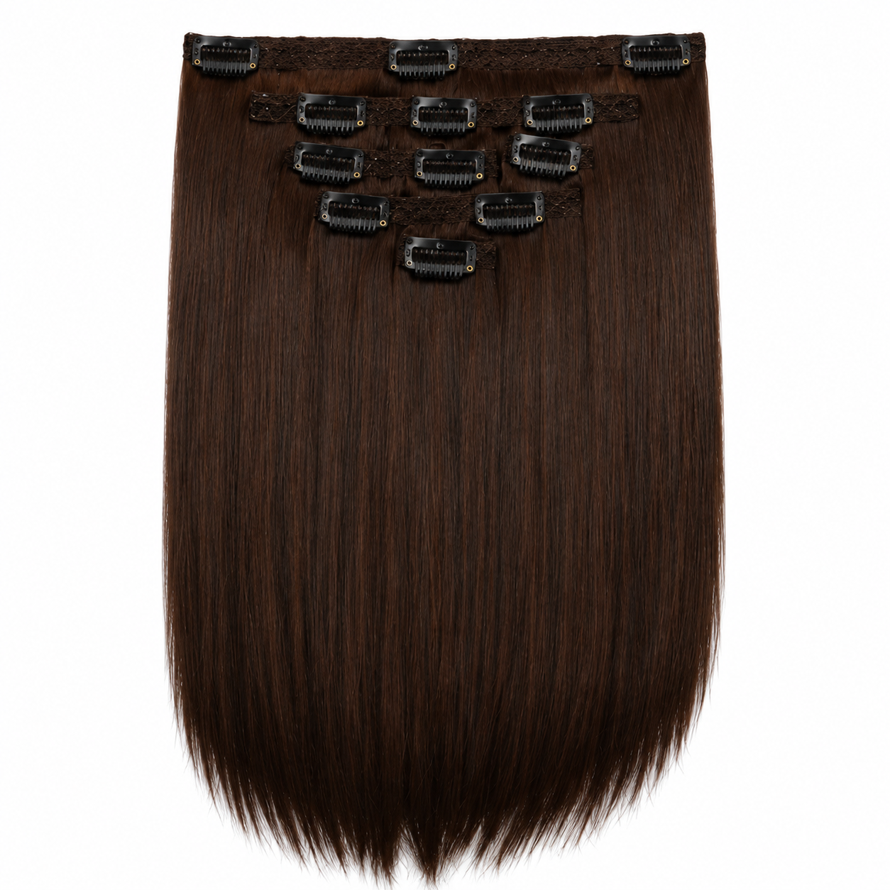 Kuknus Euro Clip-In Straight Synthetic Hair Extensions 18"