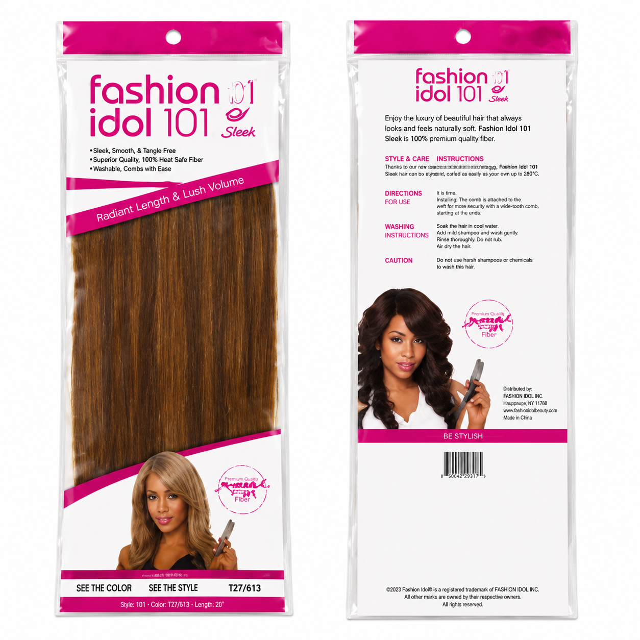 Sleek Fashion Idol 101 Synthetic Clip-In Hair Extensions 18"
