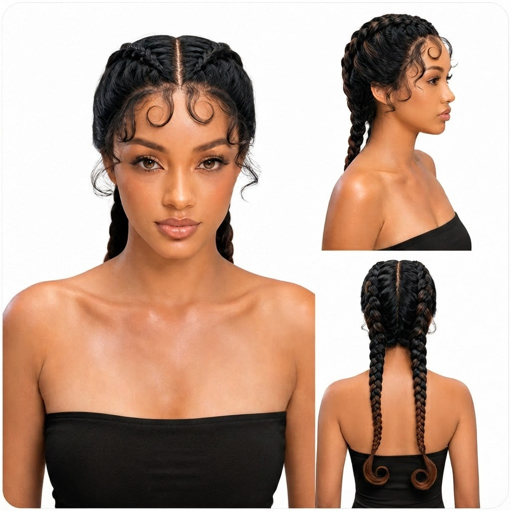 Kuknus Poonam Lace Front Wig - Super Volume, Natural Baby Hairline