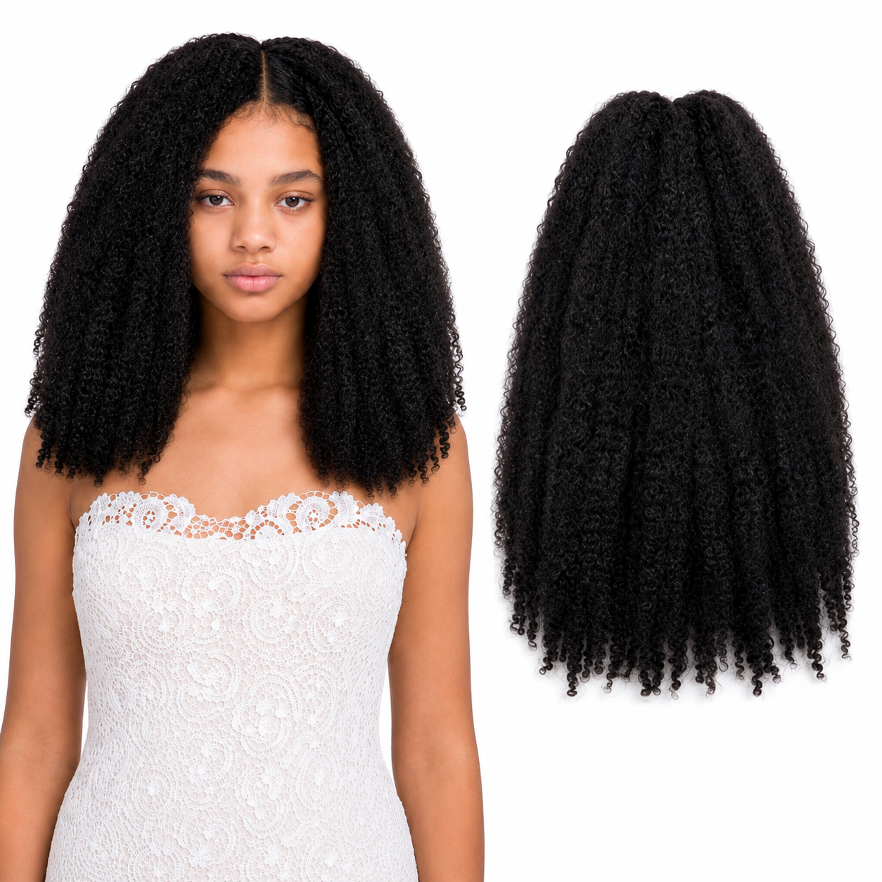 Kuknus Synthetic Baby Marley Bulk Braids 14"