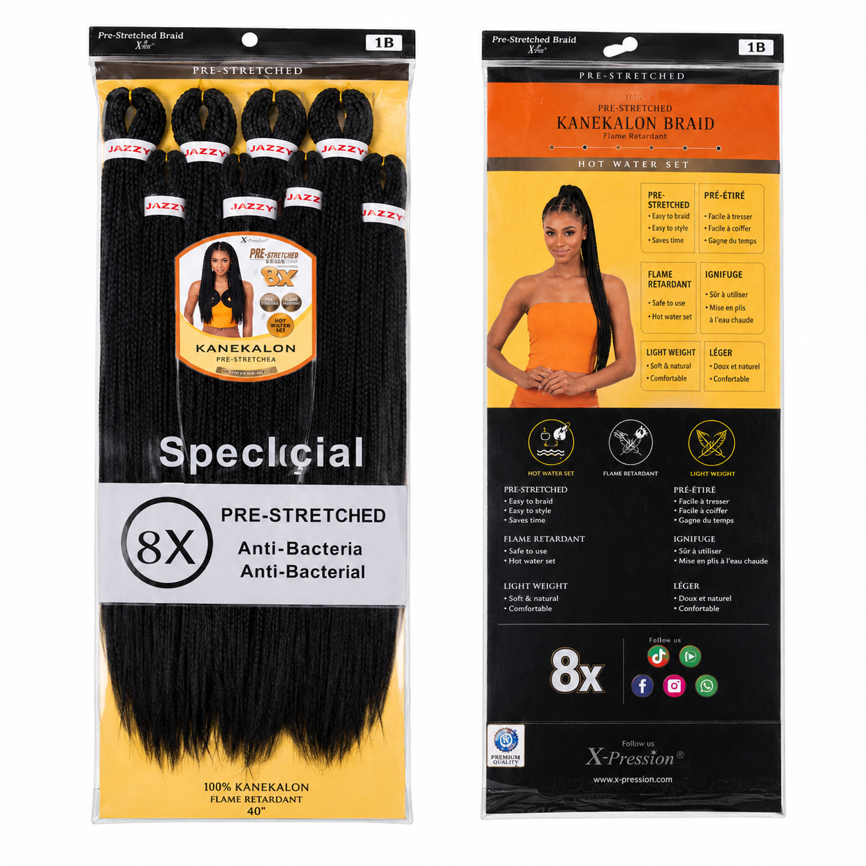 Kuknus Braids 8x Value Pack Pre-Stretched 26"