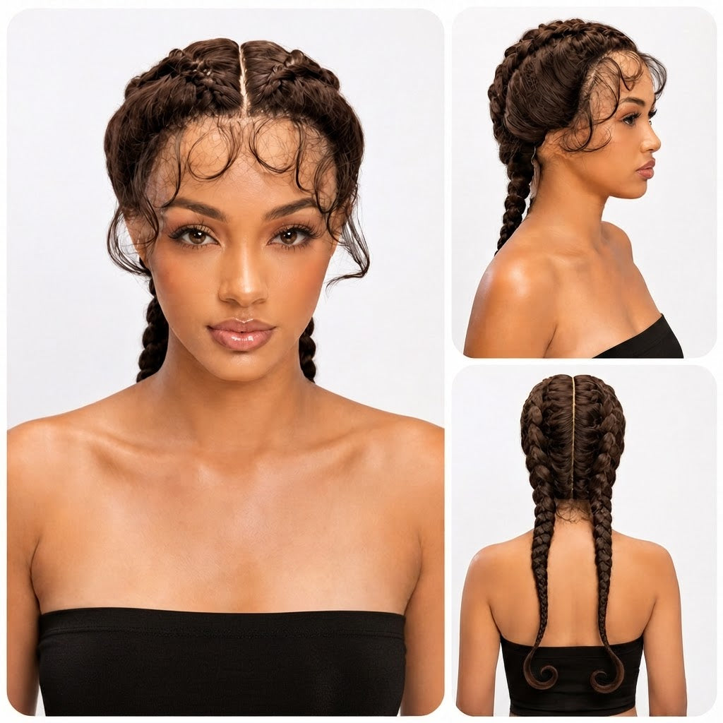 Kuknus Poonam Lace Front Wig - Super Volume, Natural Baby Hairline