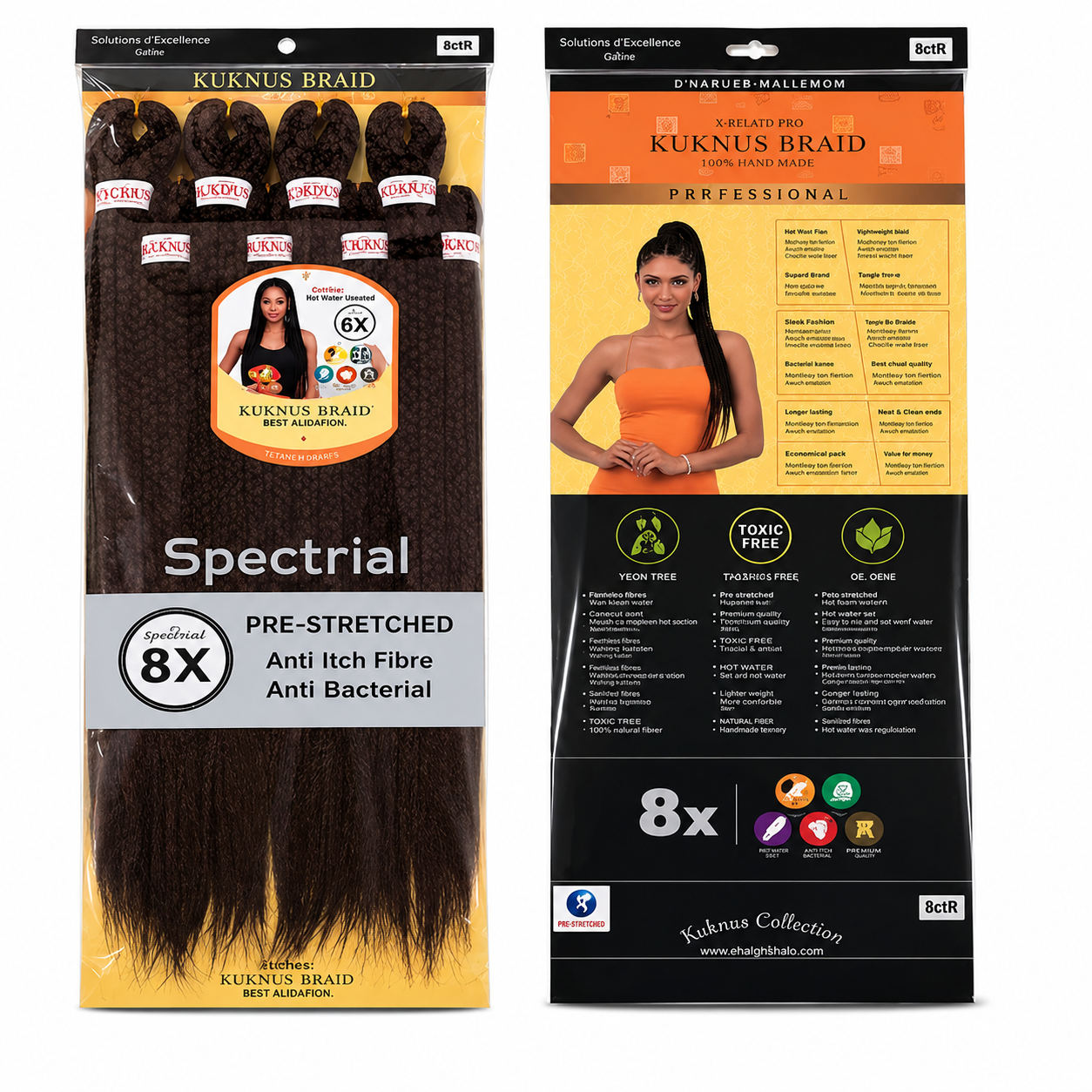 Kuknus Braids 8x Value Pack Pre-Stretched 26"