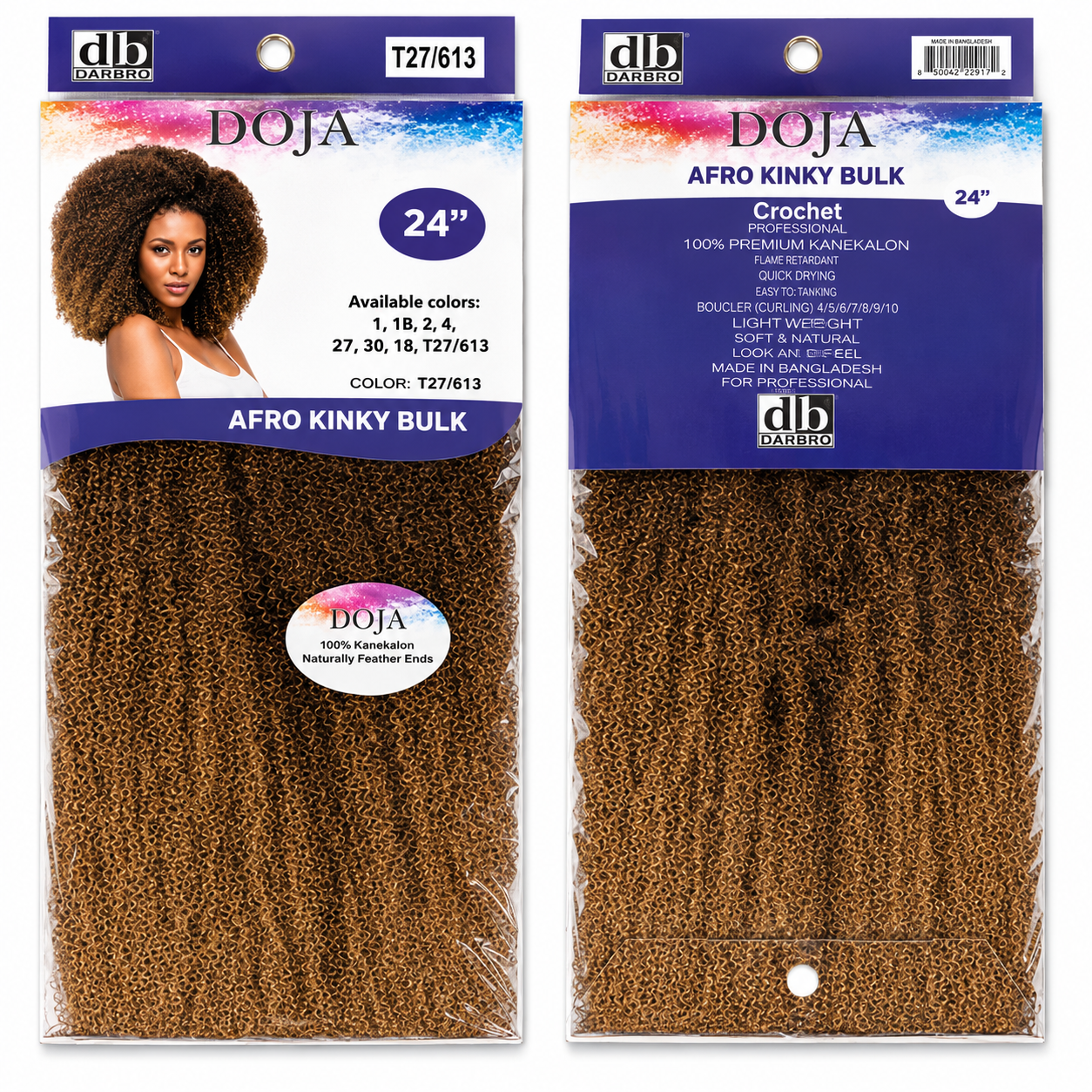 Darbro Doja Style Afro kinky bulk Synthetic Hair 24