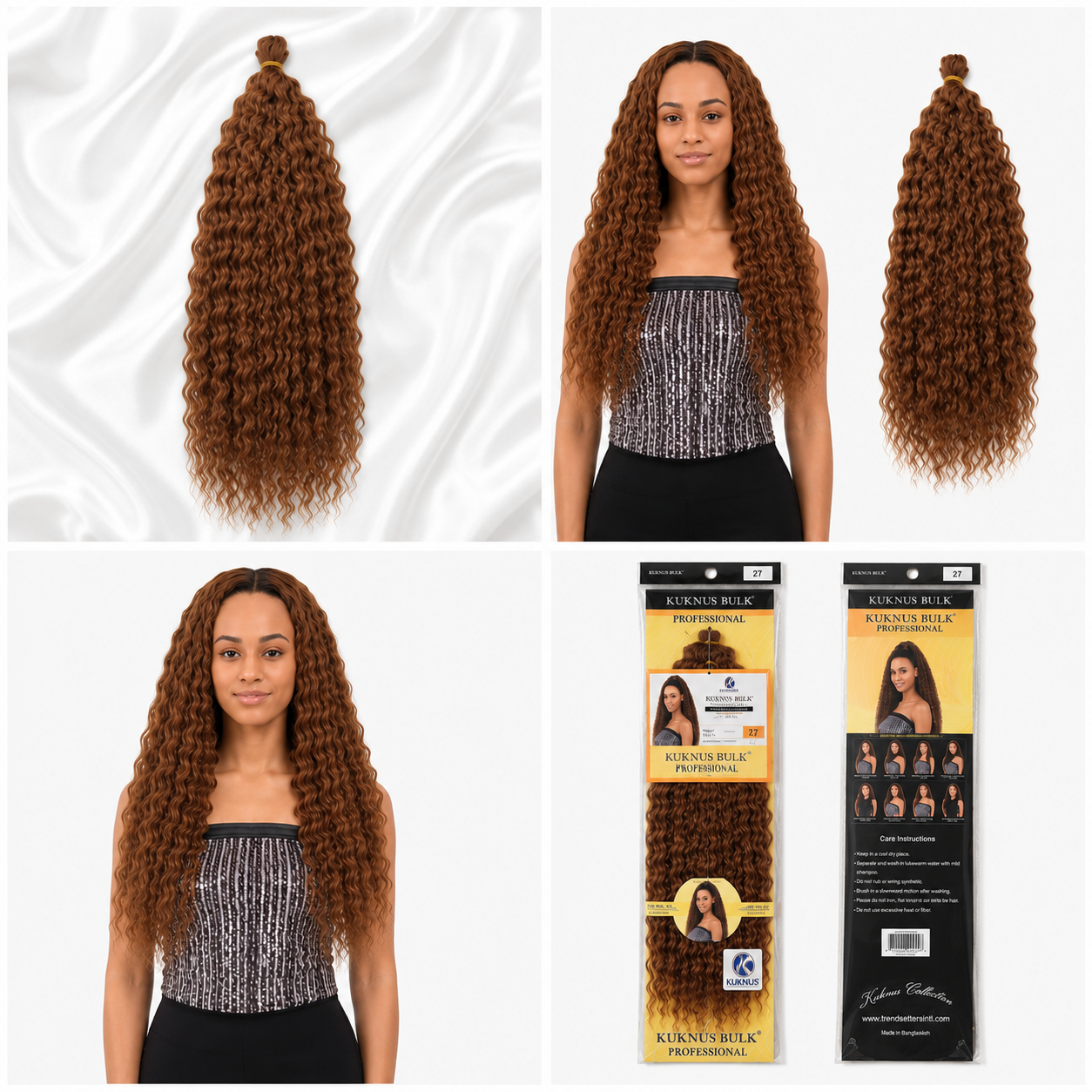 Kuknus Brazilian Bulk Synthetic Braids Hair 20"