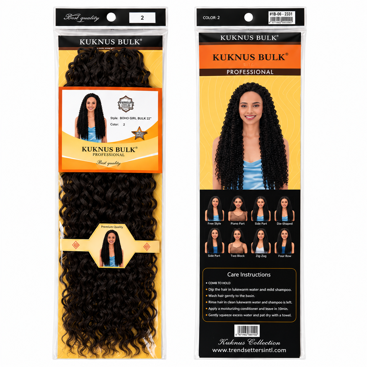 Kuknus Beach Curl Bulk Synthetic Braids Hair 20"