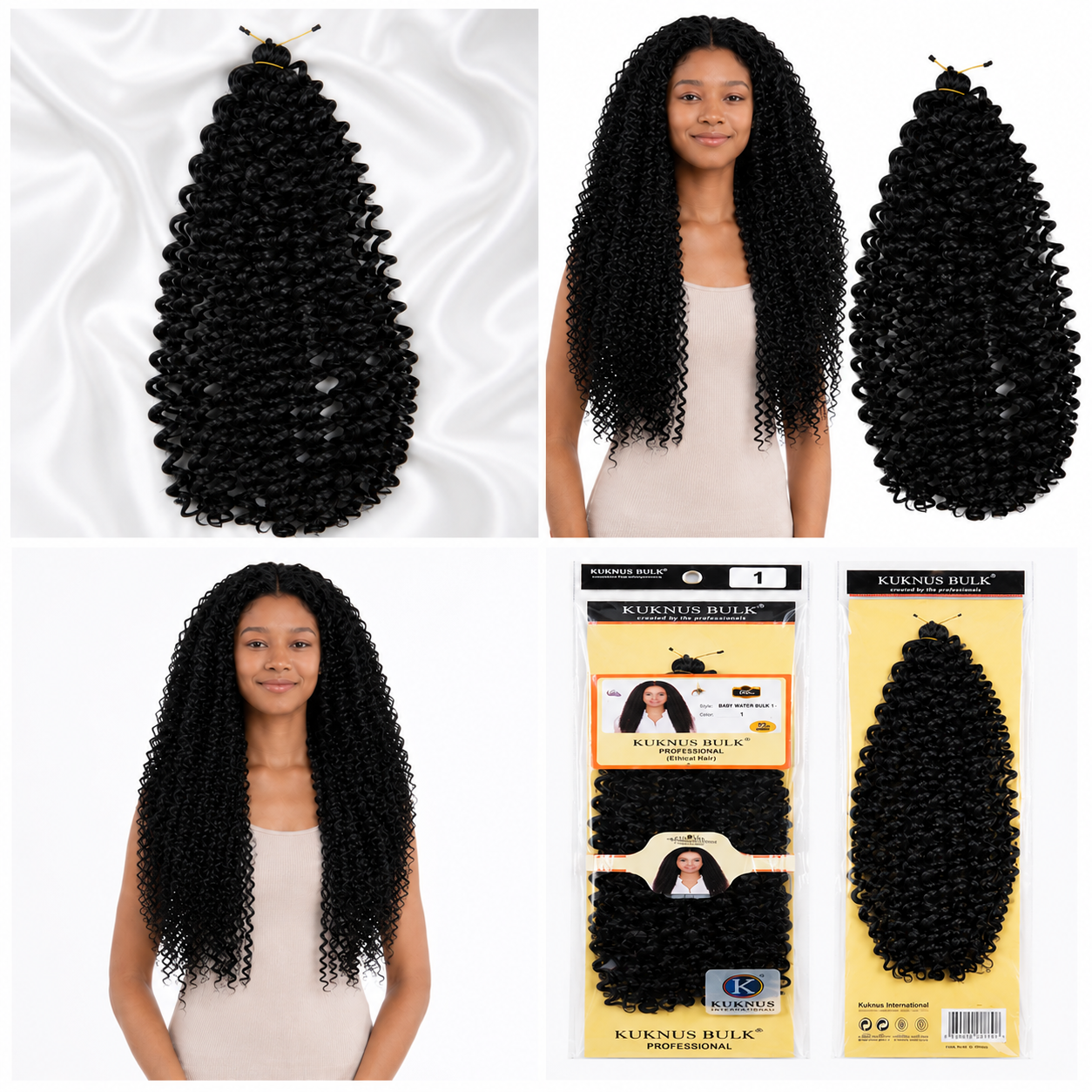 Kuknus Baby Water Bulk Synthetic Braiding Hair