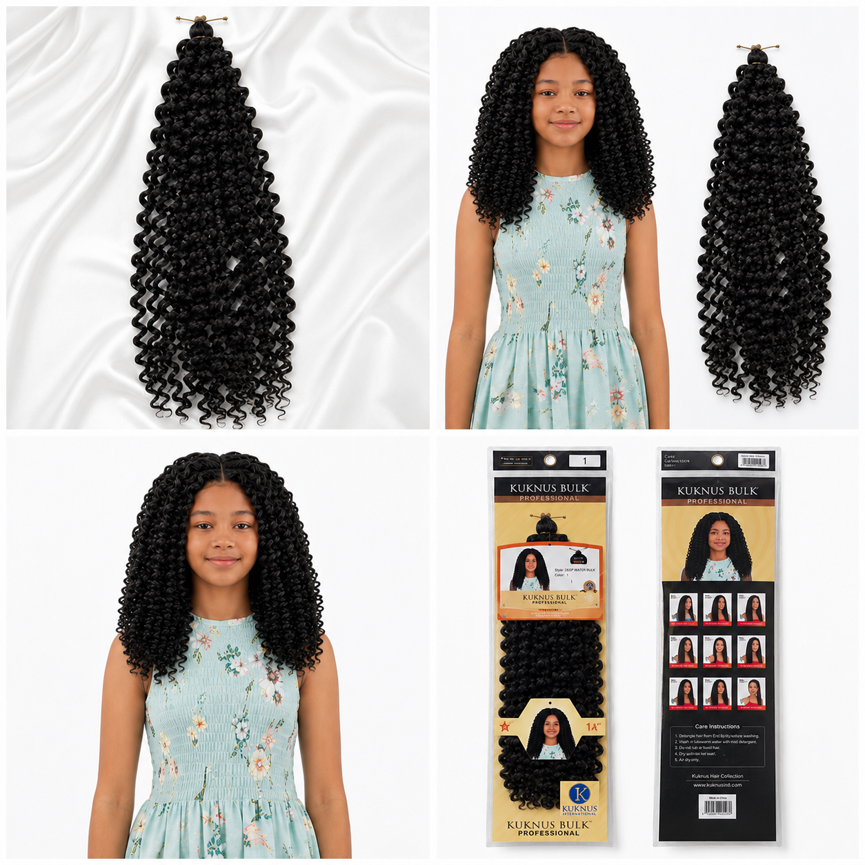 Kuknus Baby Water Bulk Synthetic Braids Hair 14"