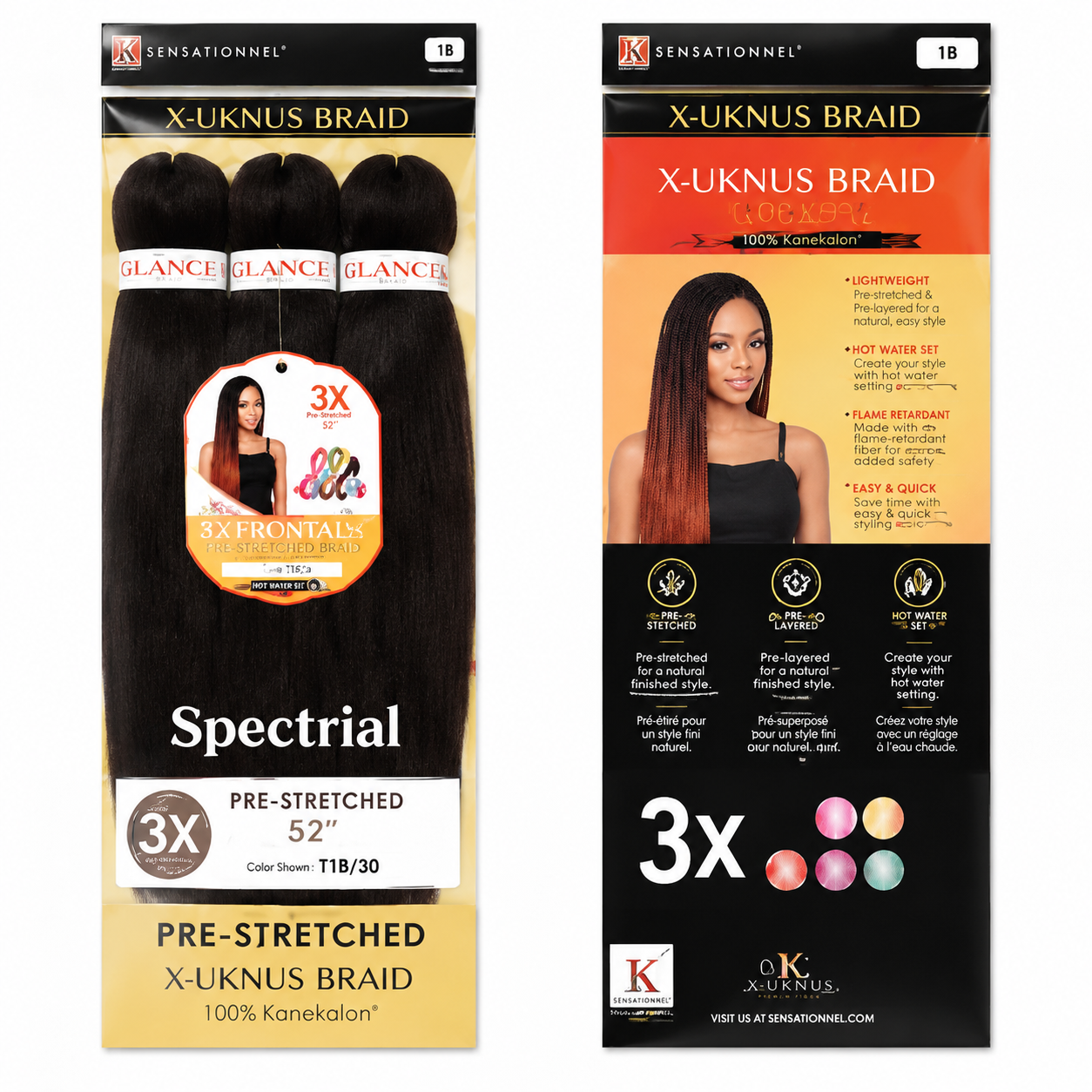Kuknus Braids 3X Value Pack Pre-Stretched 16"