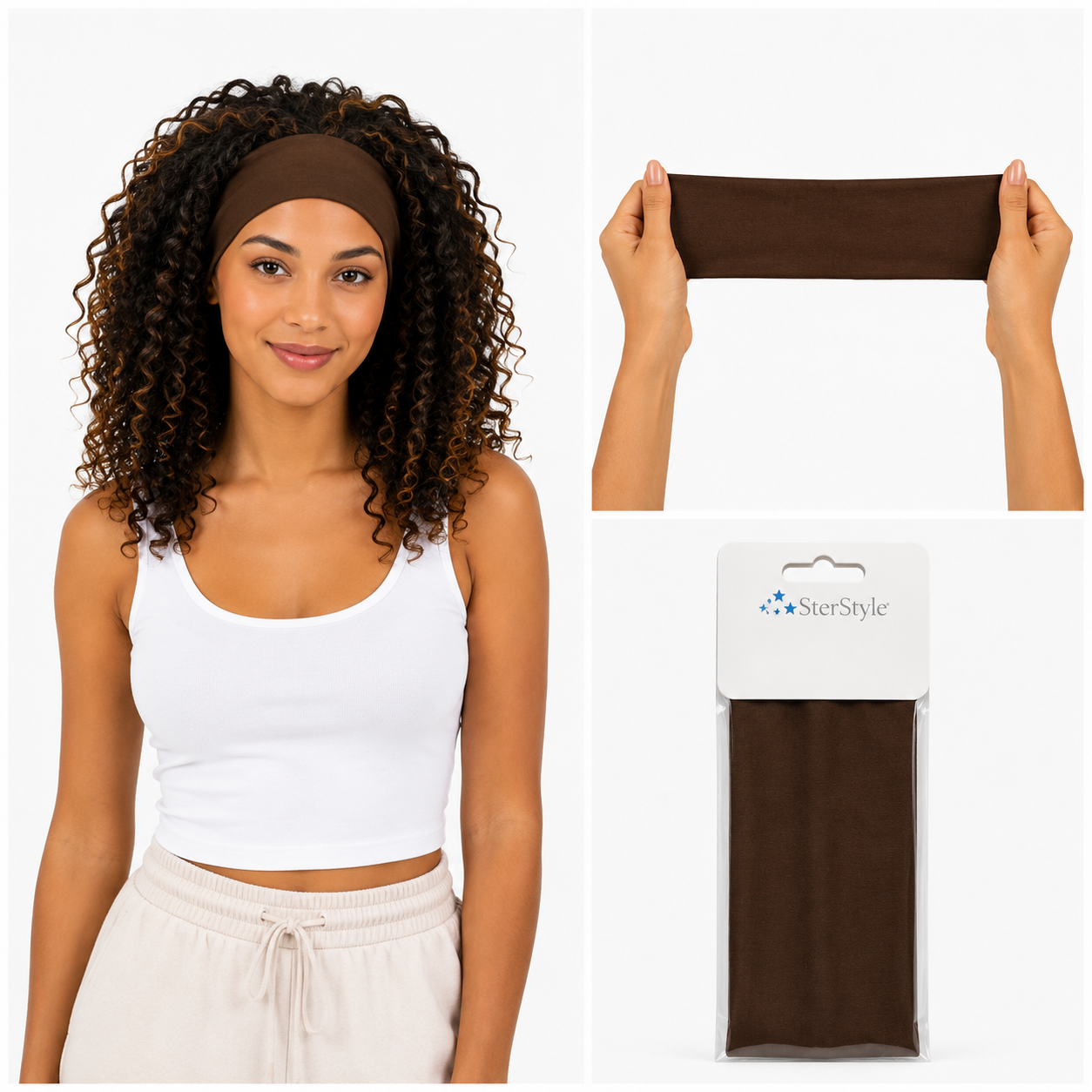 Wide Elastic Stretch Headband for Hair & Wigs