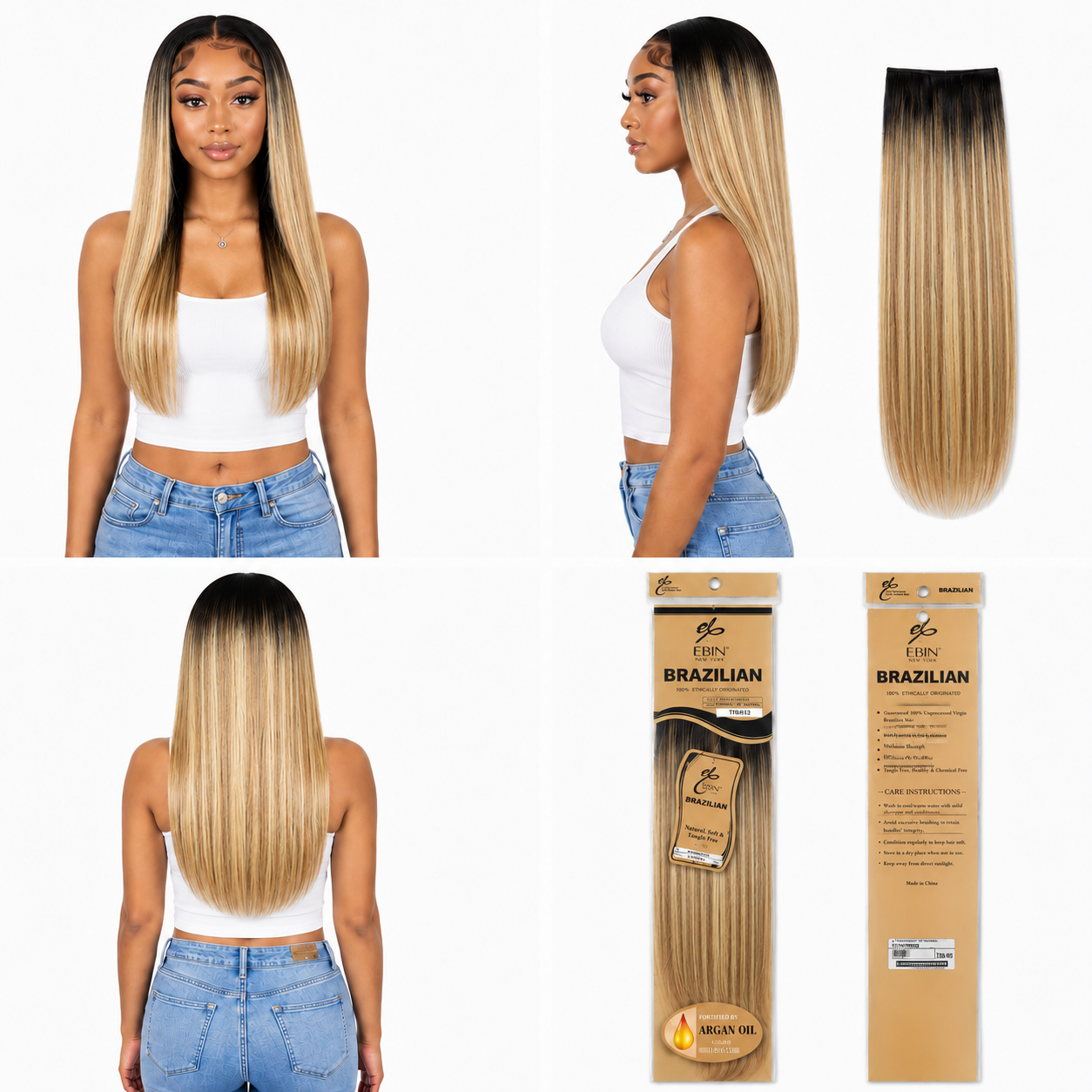 Ei Brazilian Unprocessed Straight Human Hair Wave