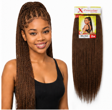 X-Pression Pre-Stretched Braiding Hair 2X Pack, 24"