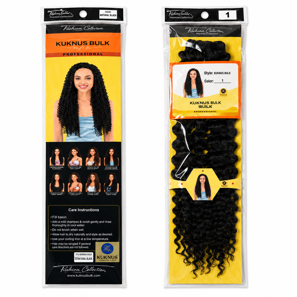 Kuknus Beach Curl Bulk Synthetic Braiding Hair, 20"