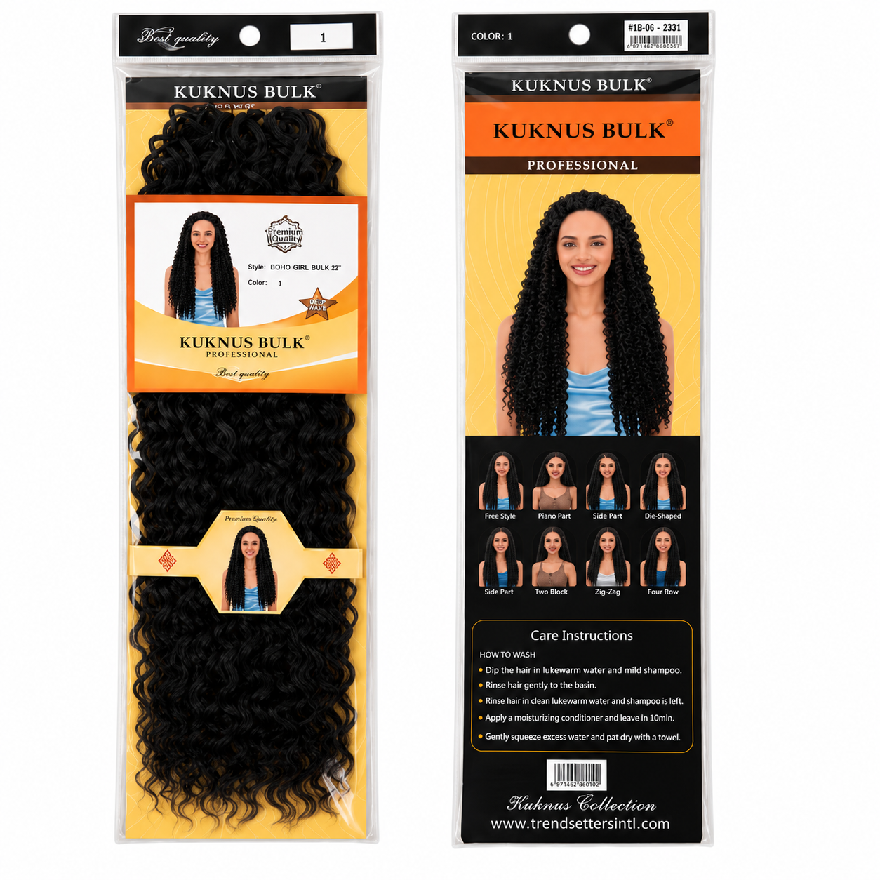 Kuknus Beach Curl Bulk Synthetic Braids Hair 20"