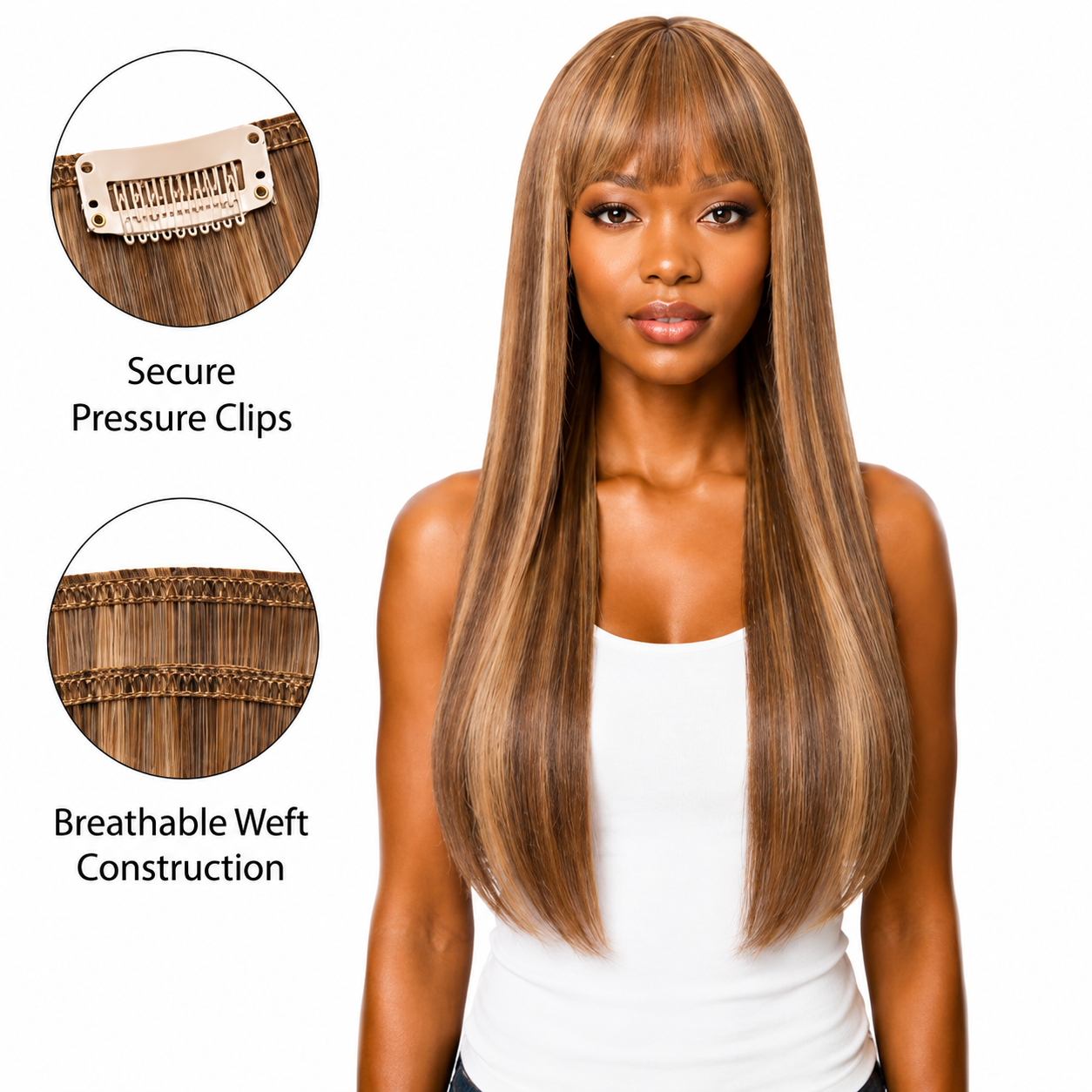 Sleek Synthetic Fashion Idol 101 Clip-In Hair Extensions 18"