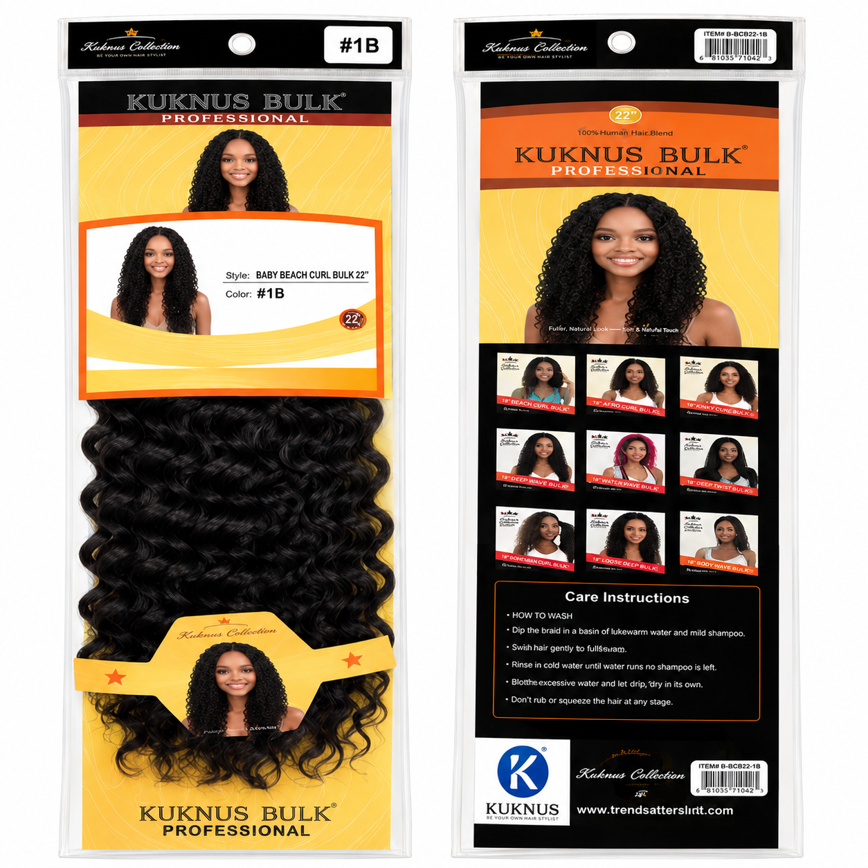 Kuknus Baby Beach Curl Bulk Synthetic Braiding Hair