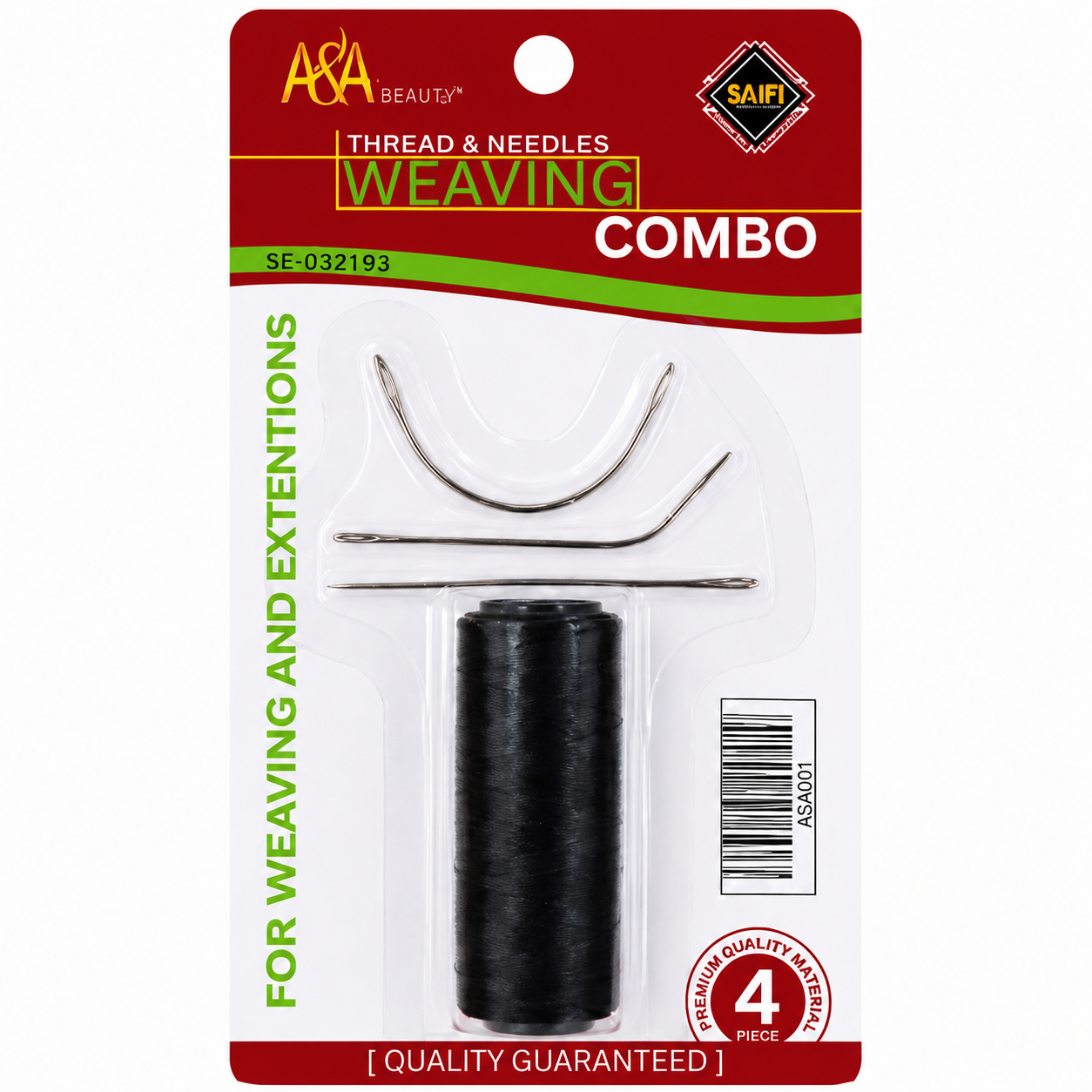 SAIFI 4 Piece Hair Extension Weaving (Thread And Curved Needles)