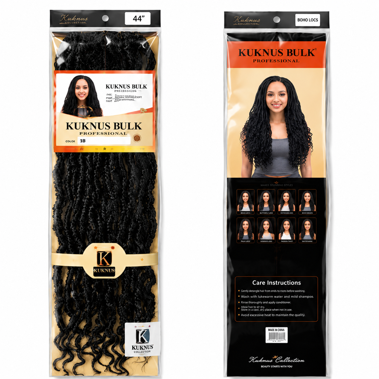 Kuknus Style Dread Lock Wavy Bulk Braiding Hair