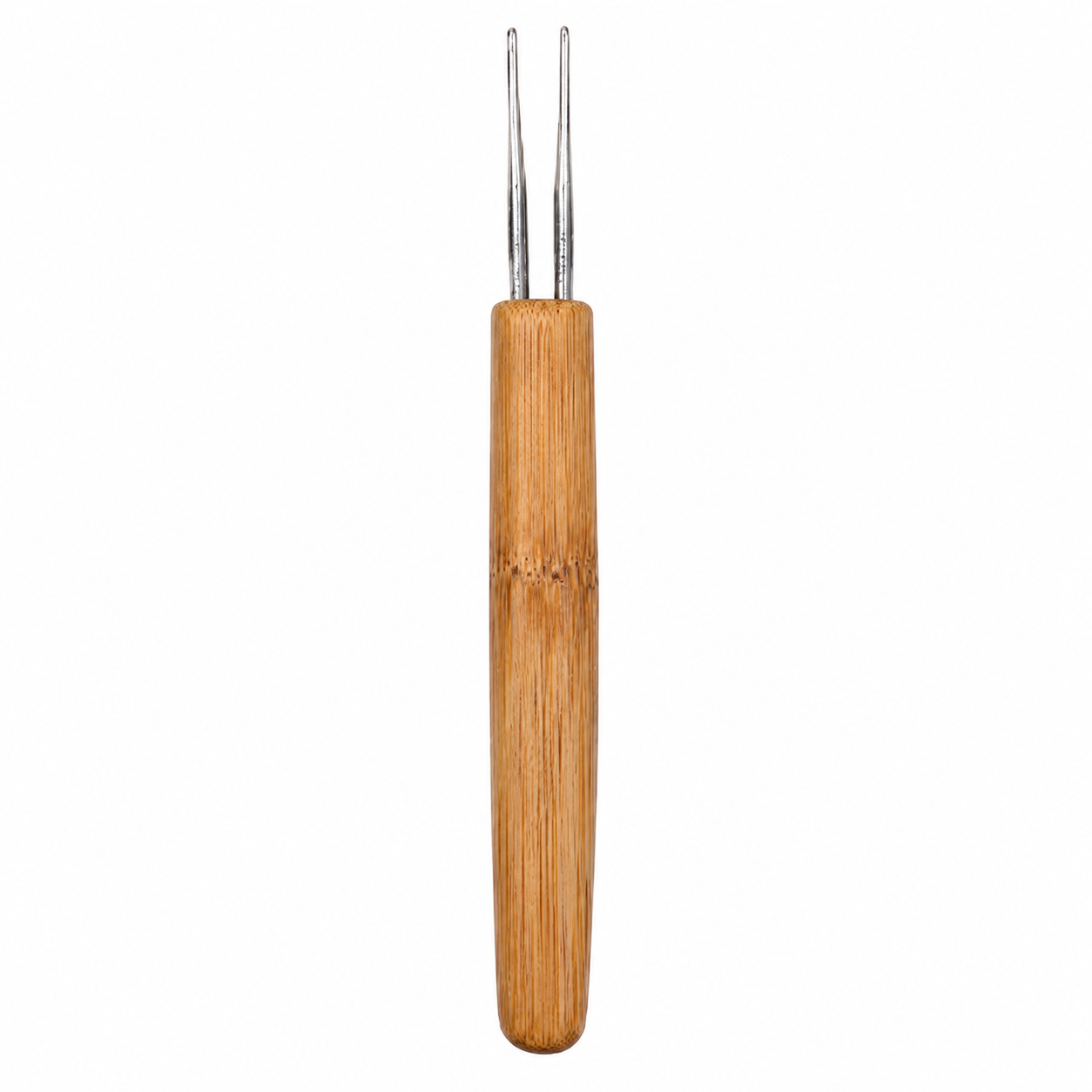 Bamboo Handle Double Needle Crochet Hook
