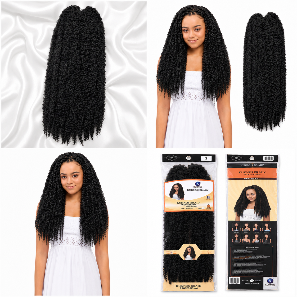 Kuknus Style Marley Braid Bulk Synthetic Braids Hair 20