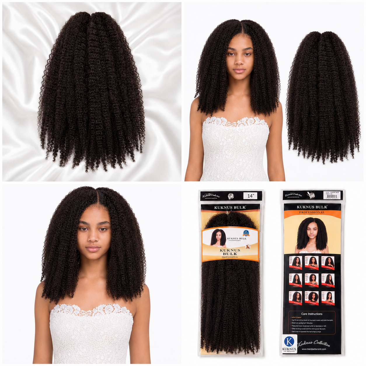 Kuknus Style Baby Marley Braid Bulk Synthetic Hair 14