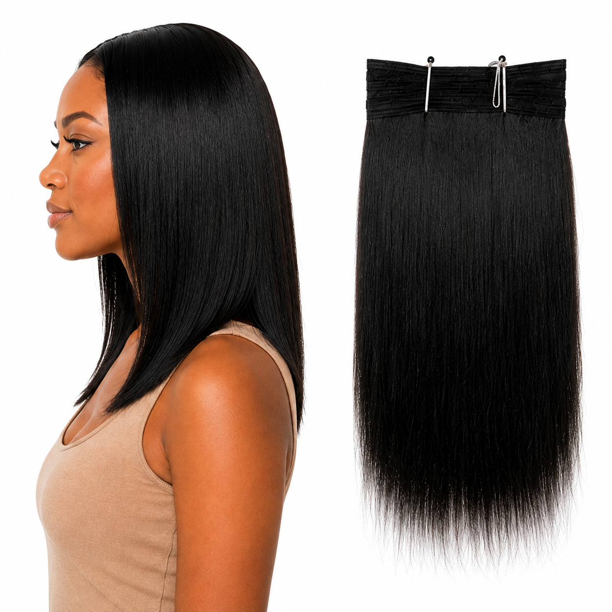Ei Brazilian 100% Unprocessed Virgin Brazilian Human Hair Extension Straight Natural