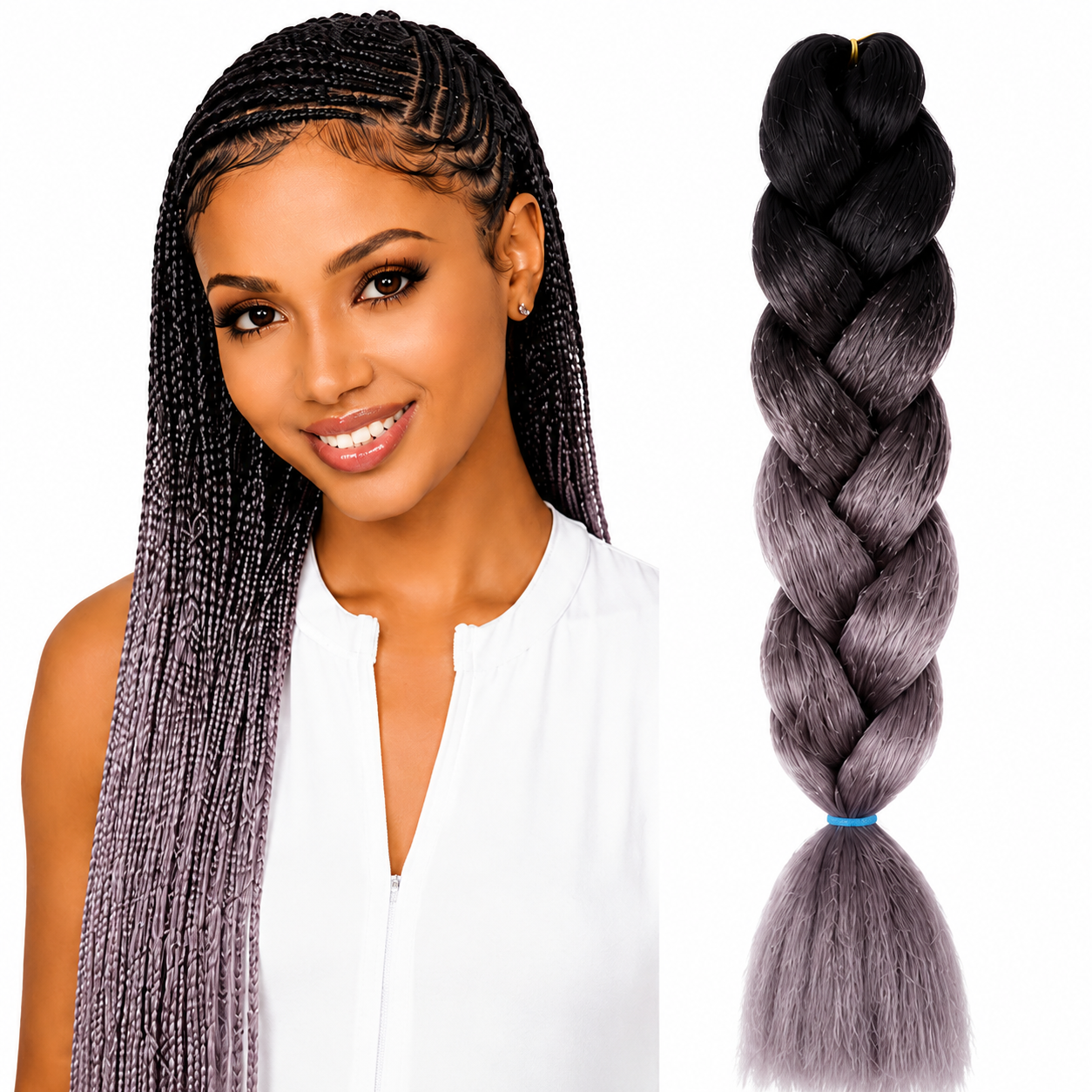 X-Pression Ultra Braids Non-Stretched Kanekalon Braiding Hair 82"