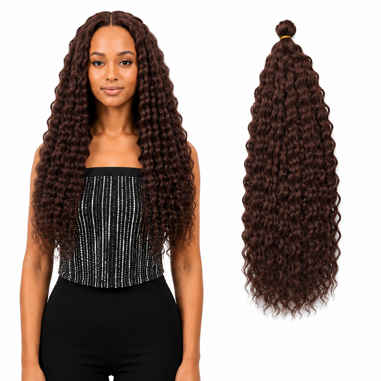 Kuknus Brazilian Bulk Synthetic Braids Hair 20"
