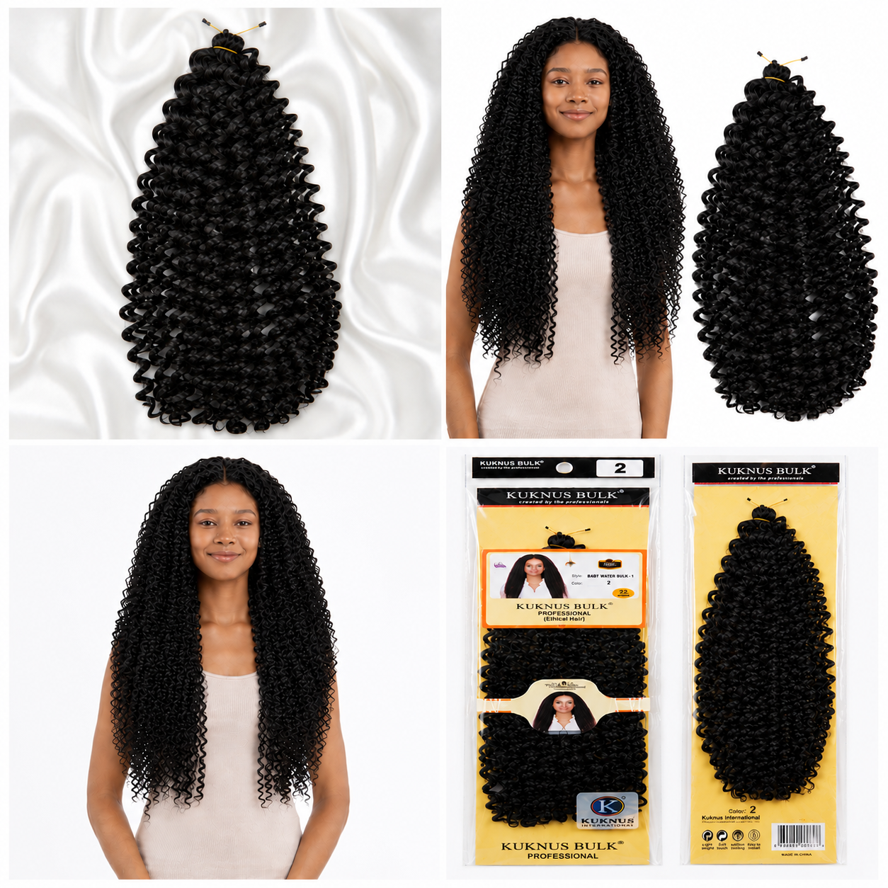 Kuknus Baby Water Bulk Synthetic Braiding Hair