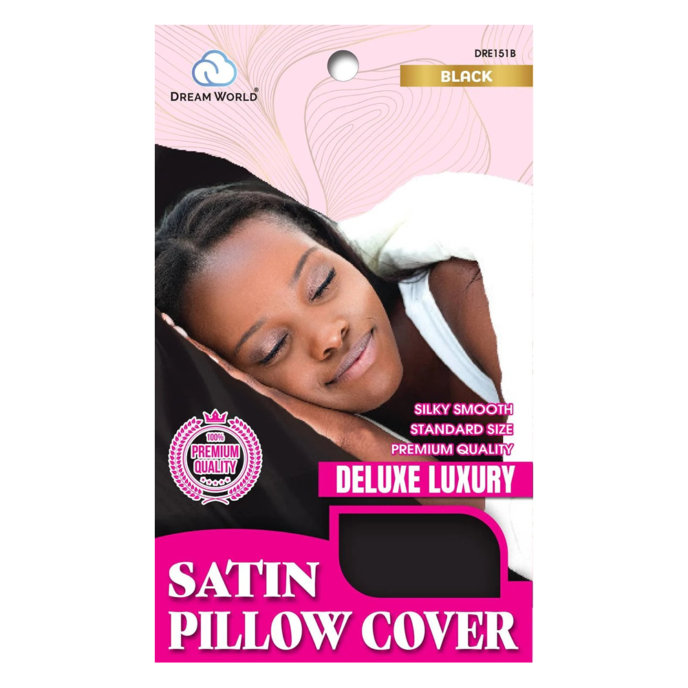 Dream World W-Pillow Cover Satin Black