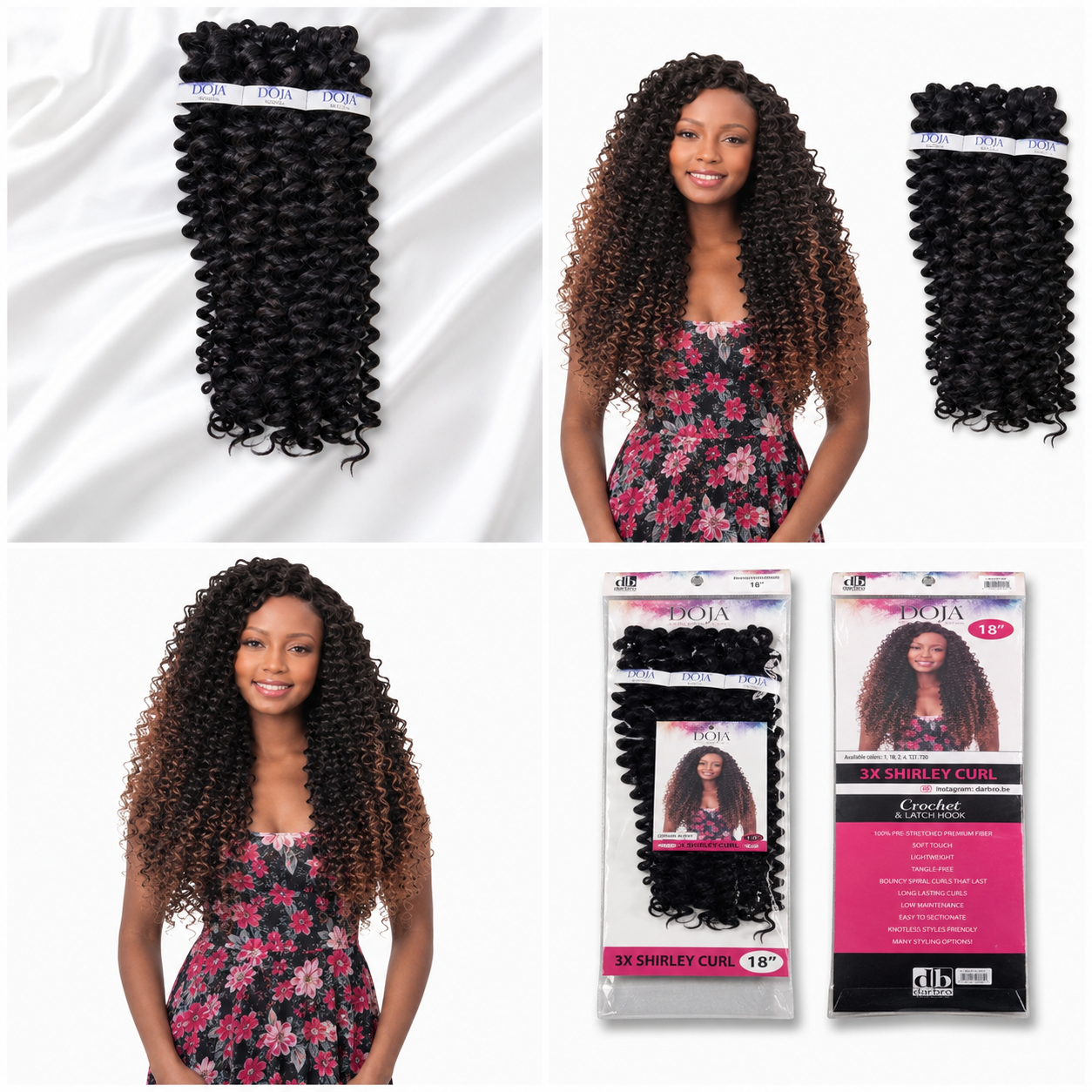 Darbro Doja 3X Shirley Curl Bulk Hair Extensions