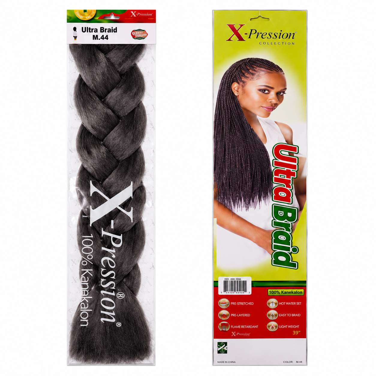 X-Pression Ultra Braids Non-Stretched Kanekalon Braiding Hair 82"