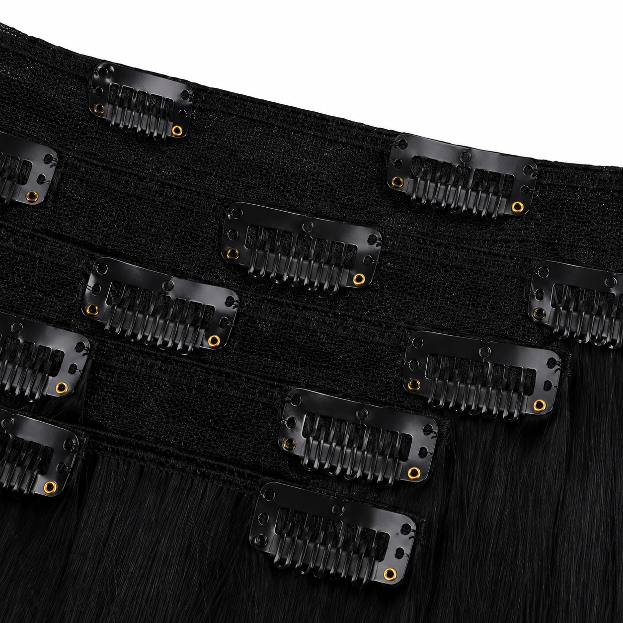 Kuknus Synthetic Straight Silk Press Clip-In Hair Extensions 24"