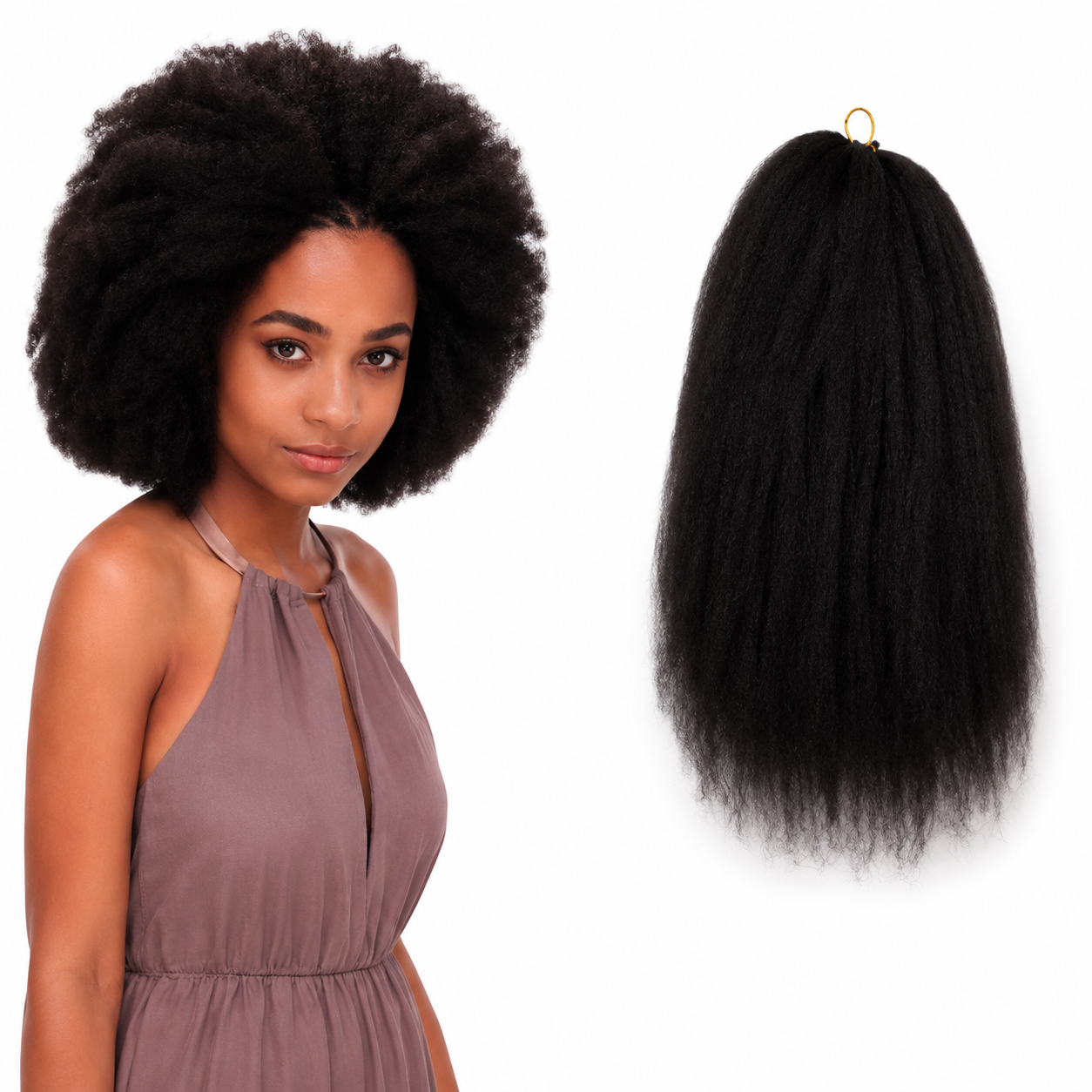 Kuknus Synthetic Afro Kinky Bulk 24"