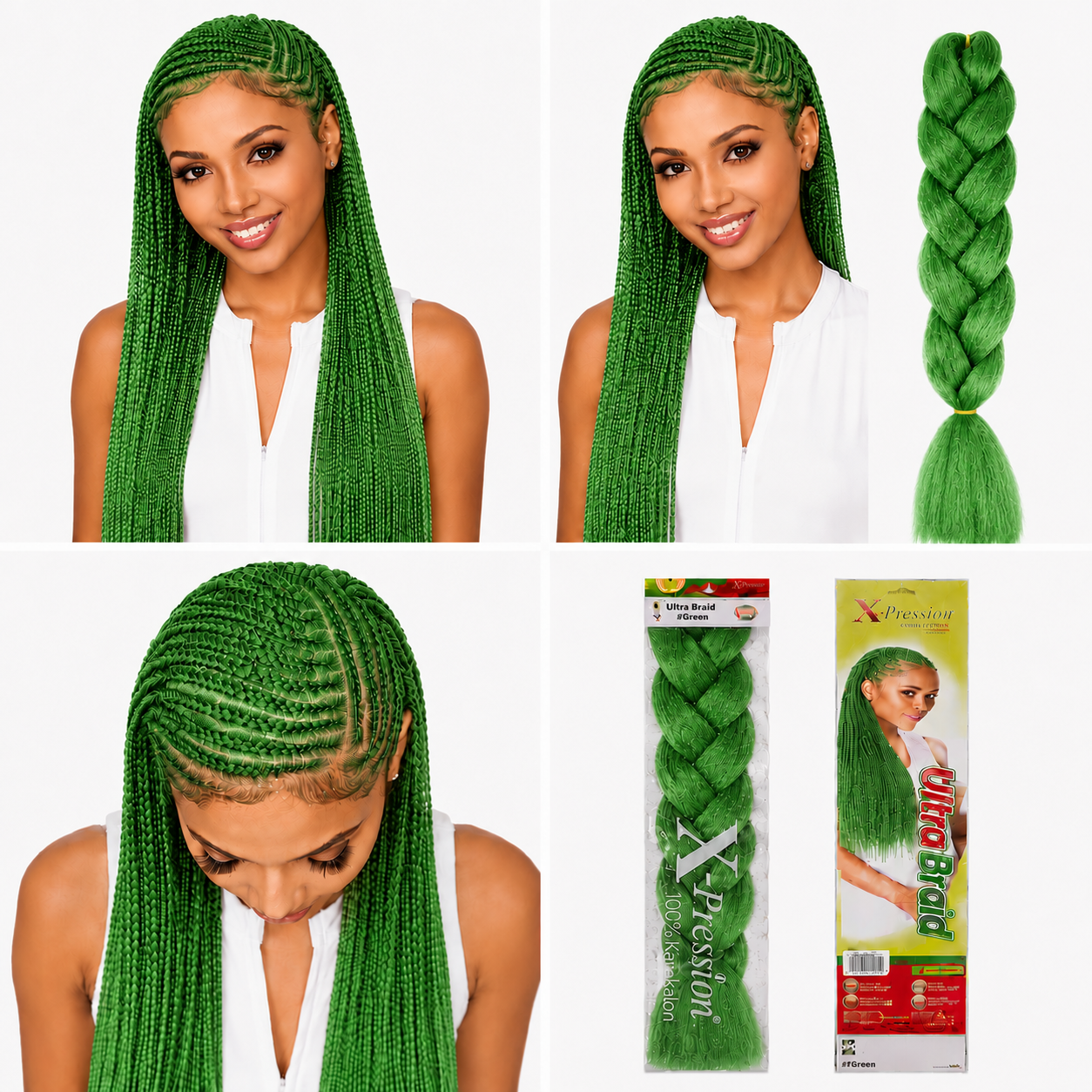 X-Pression Ultra Braids Non-Stretched Kanekalon Braiding Hair 82"