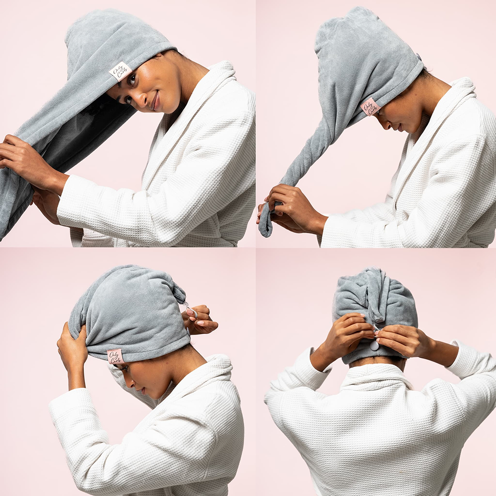 Only Curls Towel Turban - Grey
