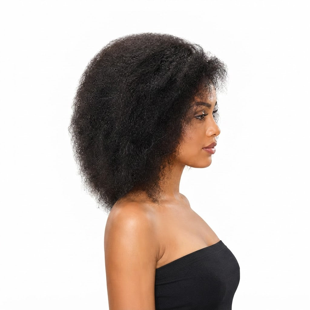 Black Angle Lulu - Synthetic Short Kinky Curly Hair Wig