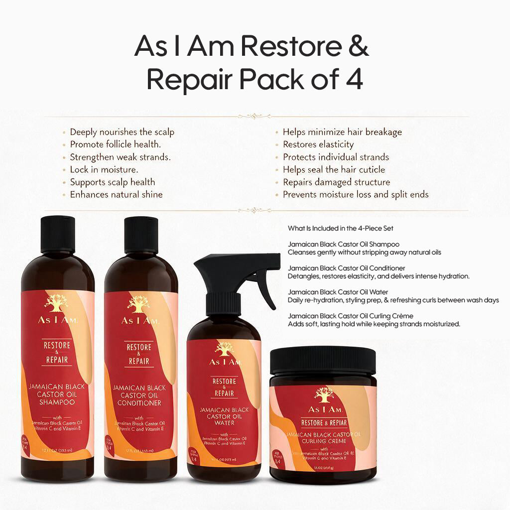 As I Am Restore & Repair Pack of 4