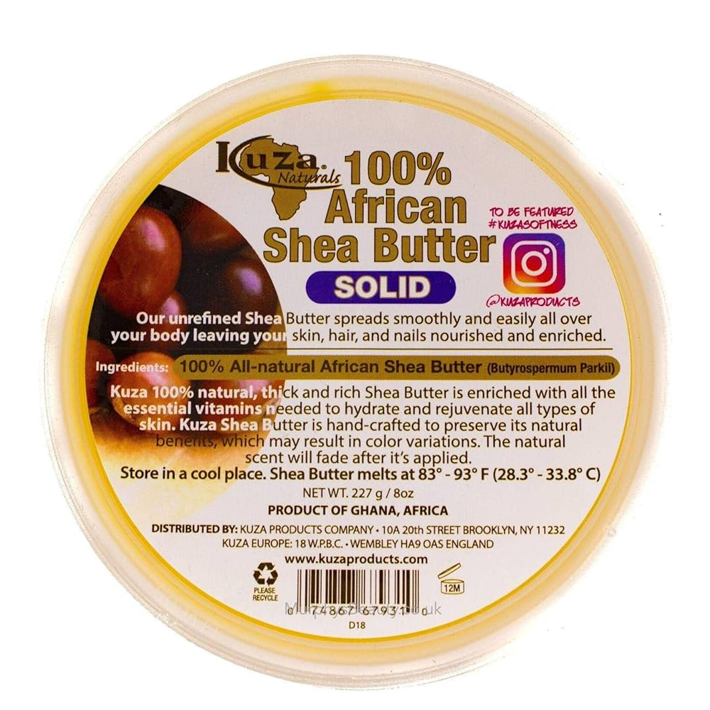 Kuza African Shea Butter Solid Yellow 8oz