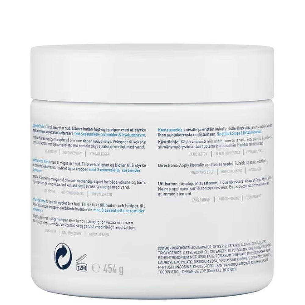Cerave Hydrating Cream For Dry To Very Dry Skin 454g