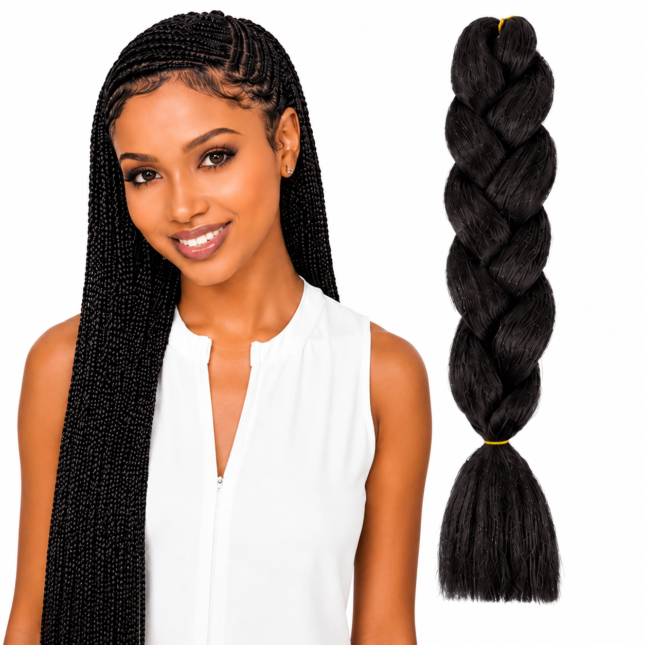 X-Pression Ultra Braids Non-Stretched Kanekalon Braiding Hair 82"