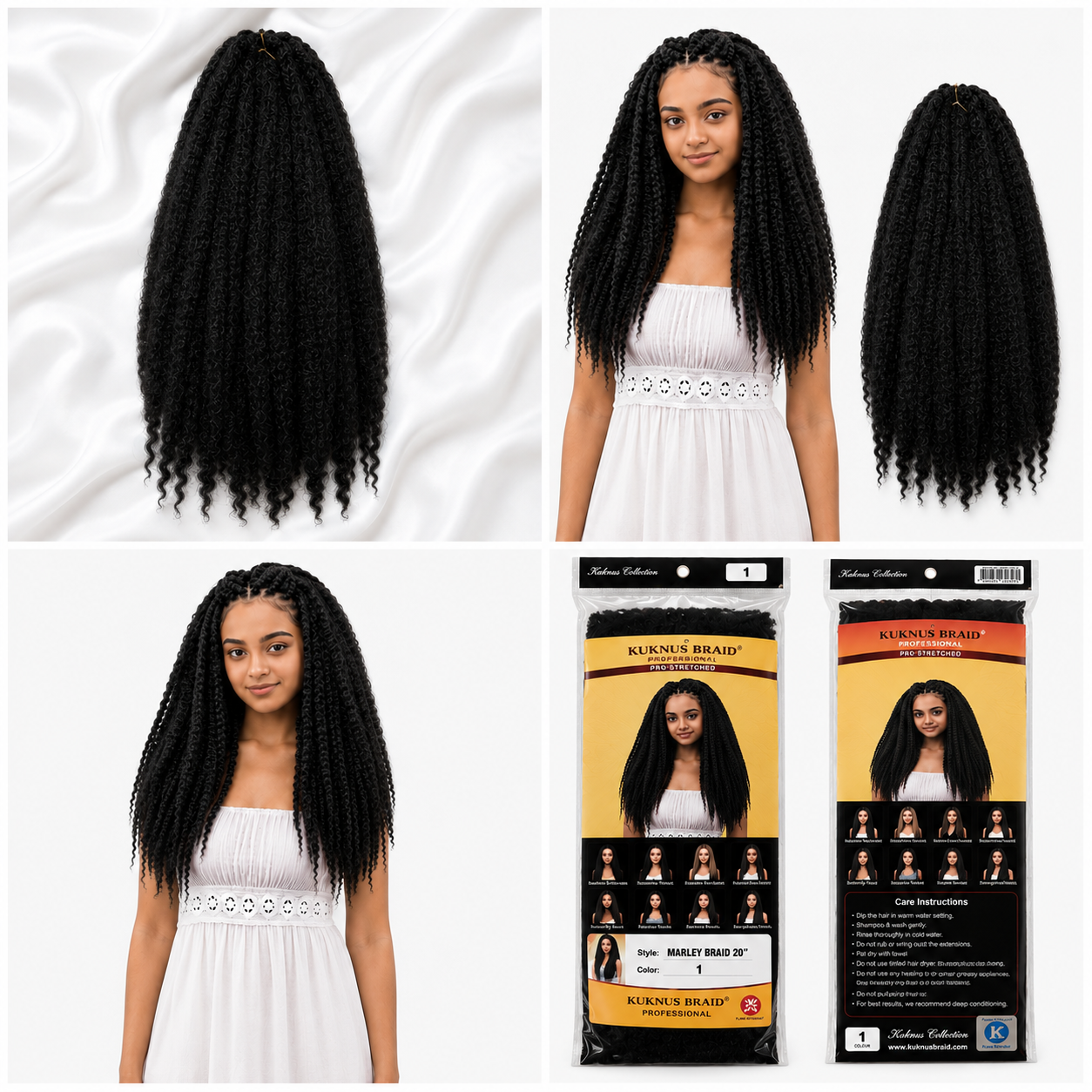 Kuknus Style Marley Braid Bulk Synthetic Braids Hair 20