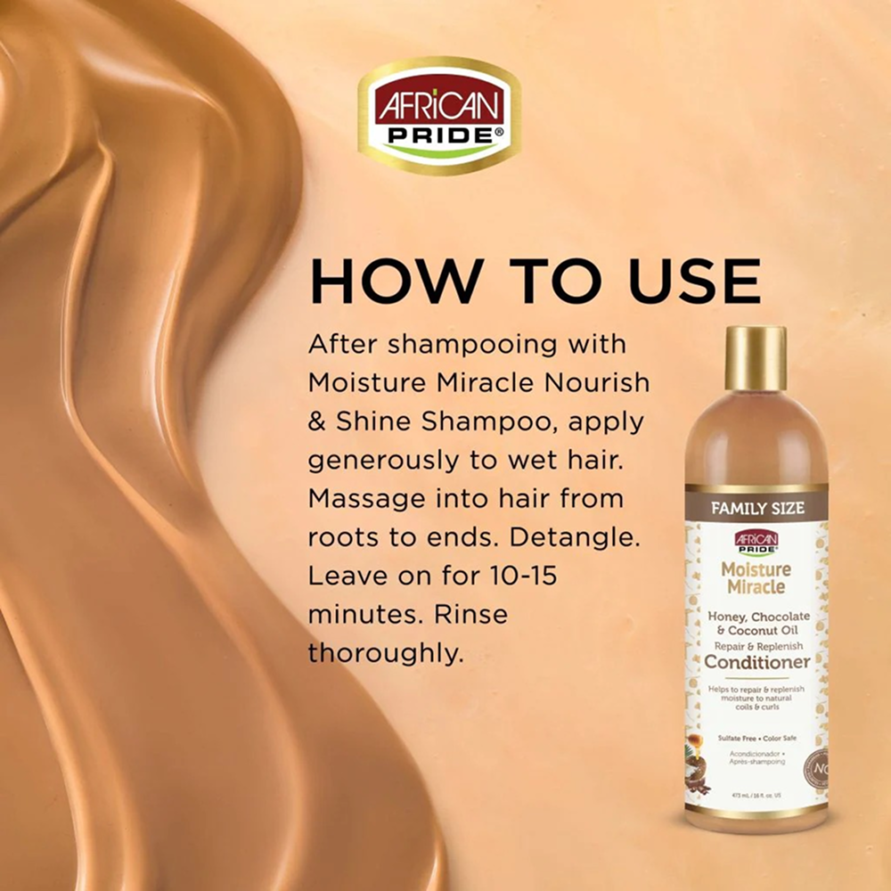 African Pride Moisture Miracle Conditioner 473ml-Moisturizing Conditioner-Beauty and hair supply