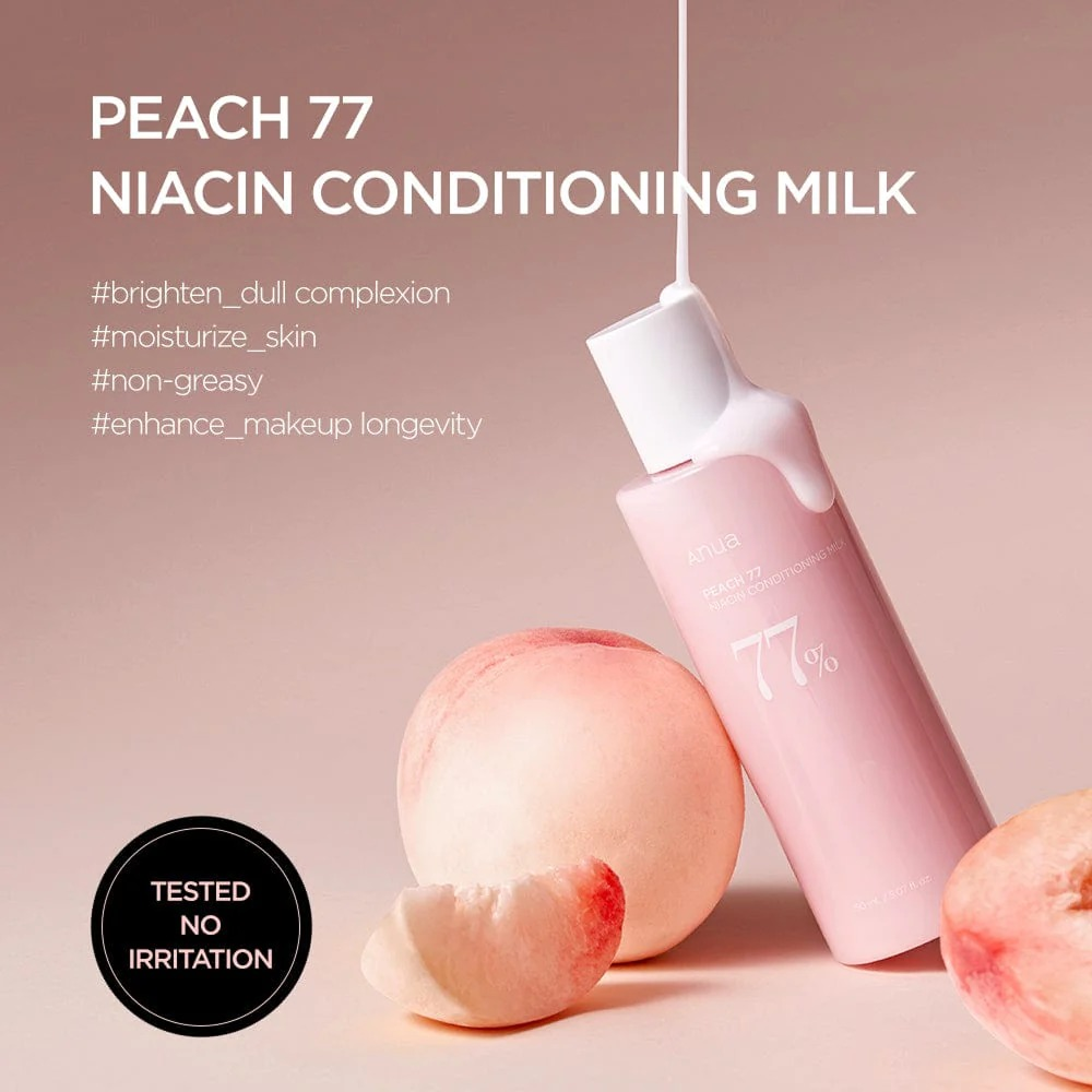 ANUA Peach 77% Niacin Conditioning Milk 150ml-Collagen Glow Moisturizer-Beauty and hair supply