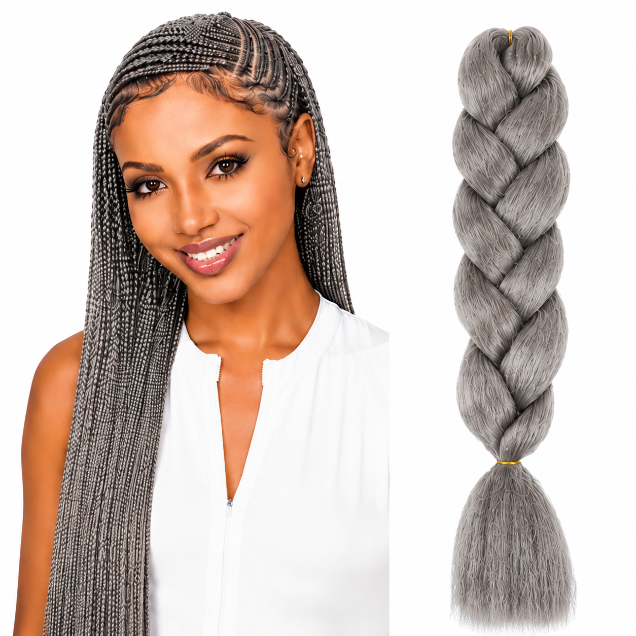 X-Pression Ultra Braids Non-Stretched Kanekalon Braiding Hair 82"