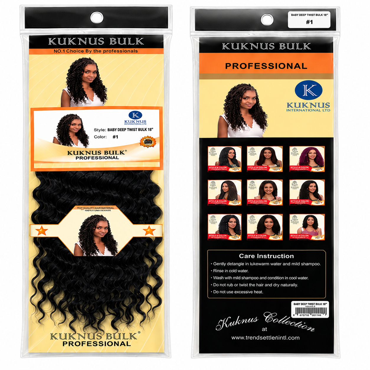Kuknus Baby Deep Twist Bulk Synthetic Braiding Hair