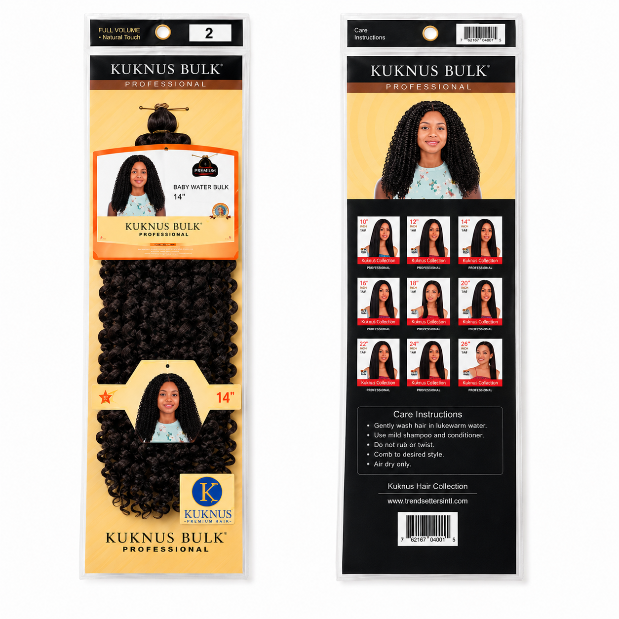 Kuknus Baby Water Bulk Synthetic Braids Hair 14"